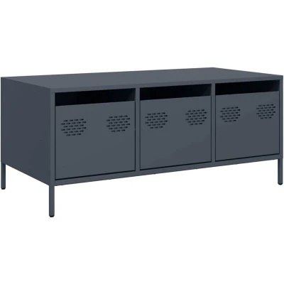 Image of vidaXL Coffee Table Anthracite 101.5x50x43.5 cm Cold rolled Steel