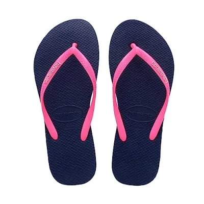 Image of Havaianas Women&#039;s Flip Flops, Multicolor Pink 787, 1/2 UK