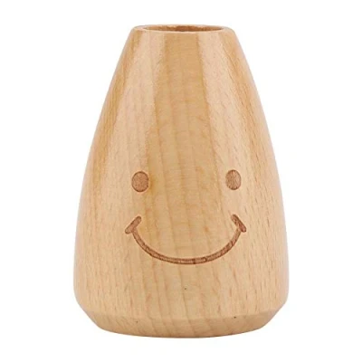 Image of Fdit Cute Smiling Face Wooden Toothpick Cylinder Box Holder Outlet Kitchen Table Decoration or Accessories