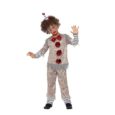 Image of Smiffys Vintage Clown Boy Costume Top, Trousers &amp; Headband, Fancy Dress, Child Dress Up Costumes