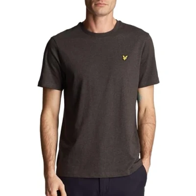 Image of Lyle &amp; Scott Mens Plain T Shirt Charcoal Marl XXL