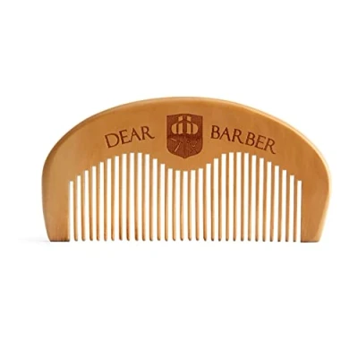 Image of Dear Barber Men&#039;s Beard Comb Crafted From Pear Wood, Keeps and Moustache Well Groomed