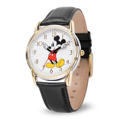 Image of Disney Unisex Adults Analog Japanese Quartz Watch with Leather Strap WDS001239