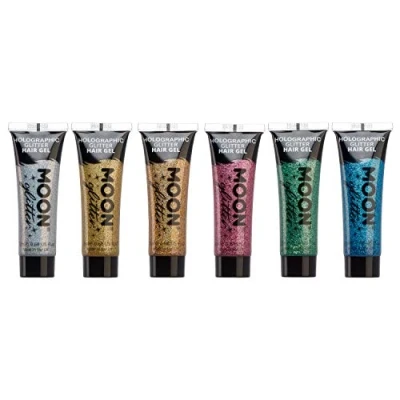Image of Moon Glitter Holographic Hair Gel 20ml (Set of 6)
