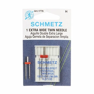 Image of Schmetz Universal Twin Double Sewing Machine Needle, Size 6.0/100