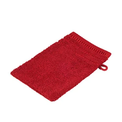 Image of Gözze Bath/Shower Glove/Mitt, Set of 4, Berlin, 100% Cotton, 17 x 24 cm Bordeaux