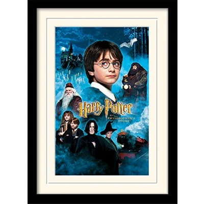 Image of Harry Potter &quot;Philosophers Stone&quot; Mounted and Framed Print, 30 x 40 cm