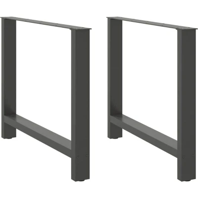 Image of vidaXL Coffee Table Legs 90x(72 73) cm Anthracite Steel for Customization Living Room/Dining Room