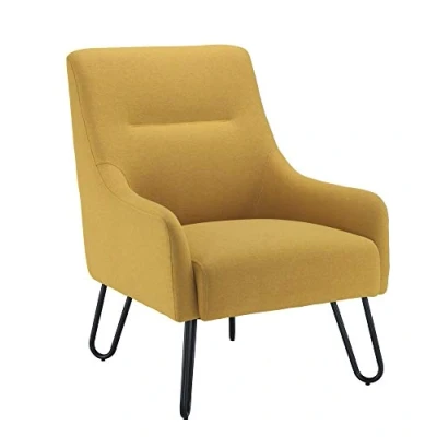 Image of Office Hippo Garnet Reception Lounge Arm Chair, Mustard Yellow