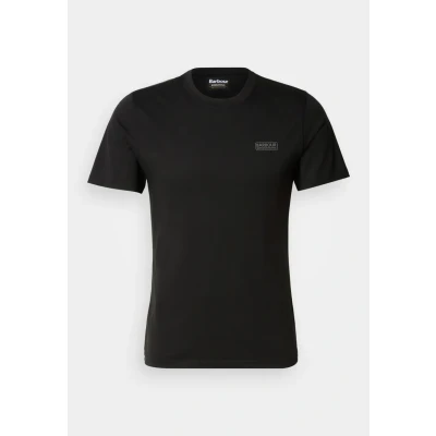 Image of Barbour Small Logo T shirt Black/Pewter men&#039;s in Black