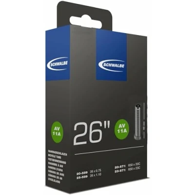 Image of Schwalbe STU017 Inner Tube Black, 26 x 3/4, 1.00 Inch