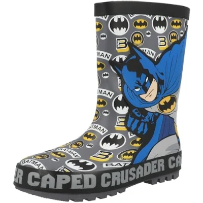 Image of William Lamb Boys Batman Wellies/Wellington Boots (12 UK Child, numeric_12)