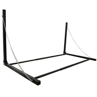 Image of ProPlus Wall Mounted Tyre Rack Storage Hanger Stand Hook Space saving Easy to Install Adjustable Durable Steel Black