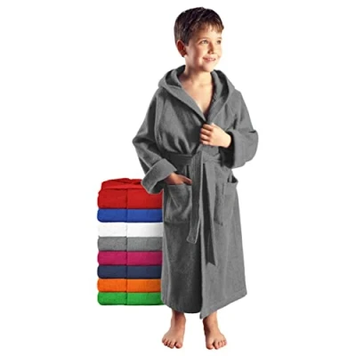 Image of Arus Child’s Bathrobe, 128, Grey