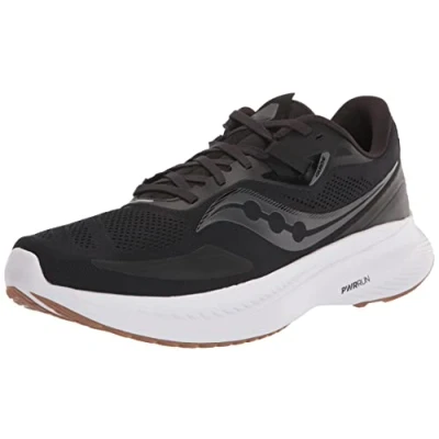 Image of Saucony Men&#039;s Guide 15 Running Shoe, Black/Gum, 9 UK
