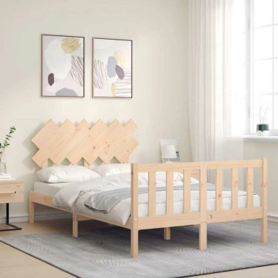 Image of vidaXL Bed Frame without Mattress Small Double Solid Wood Pine