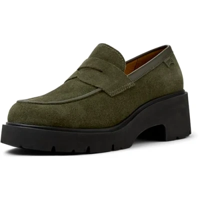 Image of Camper Women&#039;s Milah K201425 Moccasin, Dark Green 021, 5 UK