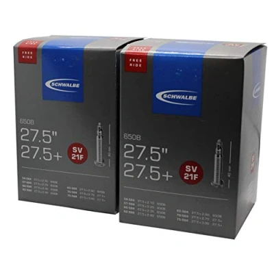 Image of Schwalbe. SV21F hose // 2 pieces for 27.5 + freeride 2.10 to 3.00,Black,27.5 x 2.30 Inch