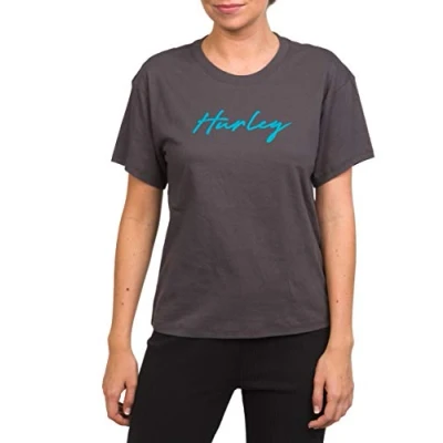 Image of Hurley W Billie Script Perf Gf Crew Gris