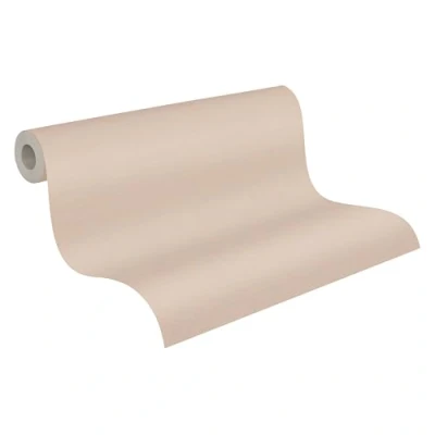 Image of A.S. Création Non Woven Wallpaper Plain 390971 in Beige for Various Rooms 10.05 m x 0.53 Made Germany