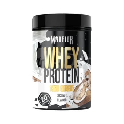Image of Warrior Whey Protein Powder 500g Up to 36g* per Shake Low Sugar Muscle Growth and Recovery Drink Amazing Taste 20 Servings GMP Certified (Coconut)