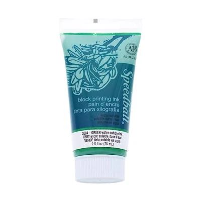 Image of Speedball Art Products 75cc Water Soluble Block Ink Green, 2.5oz