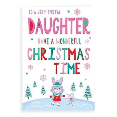 Image of Regal Publishing Character Christmas Card Daughter 9 x 6 inches