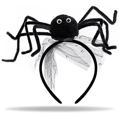 Image of Hatstar Spider Hair Band with Eyes Halloween Costume Accessory Headband for Carnival and Fancy Dress
