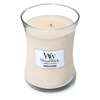 Image of WoodWick Scented Candle Medium Vanilla Bean 11 cm / ø 10