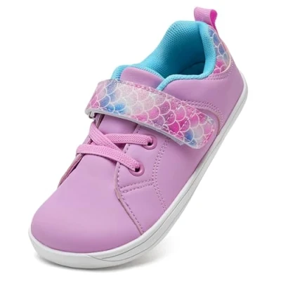 Image of IceUnicorn Kids Wide Barefoot Shoes Boys Girls Trainers Minimalist Trail Running School Sneaker(Purple Pink, 7.5 UK Child Wide)