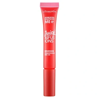 Image of Collection Cosmetics Gloss Me Up Juicy Infusion Pink Lip Gloss, With Added Pomegranate Seed Oil, For Dry Lips, Watermelon Scented, 9ml