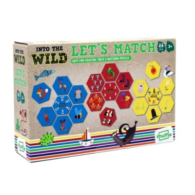 Image of Shuffle Into The Wild Let&#039;s Match Have Fun Creating These 5 Matching Puzzles, For 2 4 Players, Suitable Ages 3+