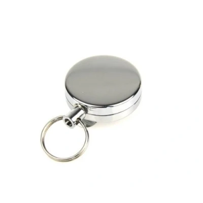 Image of HOTER Retractable Heavy Duty Metal ID Card Reel &amp; Name Badge Holder Reel, Belt Clip, Chrome