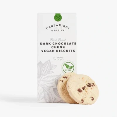 Image of Cartwright &amp; Butler Vegan Dark Chocolate Chunk Biscuits In Carton
