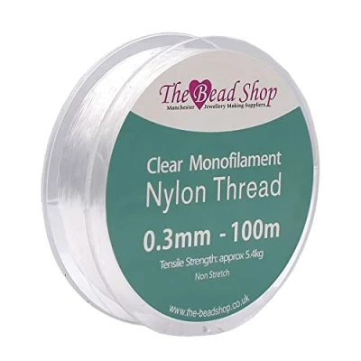 Image of 0.3mm Clear Nylon Thread Invisible String, Sewing Thread, Decoration Hanging, Non Stretch, Approx Tensile Strength 5.4kg (0.3mm 100m Spool)