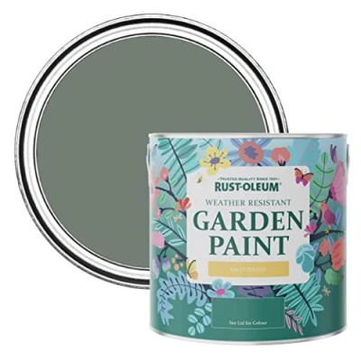 Image of Rust Oleum Green Mould Resistant Garden Paint In Matt Finish Serenity 2.5L