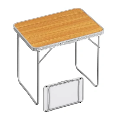 Image of WOLTU Camping Picnic Table White Lightweight Folding Outdoor Garden Balcony Market Kitchen Work Travel for Outing, Camping, Party &amp;