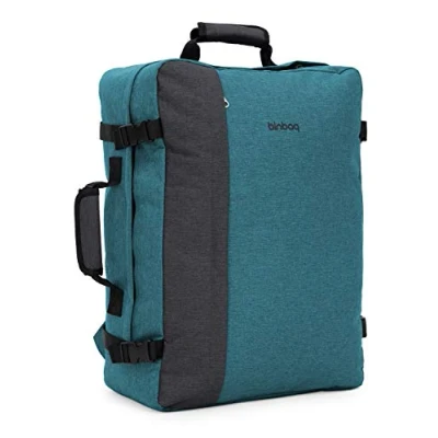 Image of Blnbag M3 Cabin Size Backpack, Easyjet Hand Luggage Travel Backpack with Laptop Compartment 17 Inch, Convenient Packing Like Suitcase, 35 Liters, Aquagreen