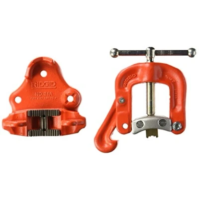 Image of RIDGID 40080 Model 21A Bench Yoke Vice, Pipe Vice,Red, 1/8 inch to 2