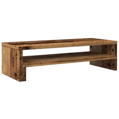 Image of vidaXL Monitor Stand Old Wood 54x22x15 cm Engineered