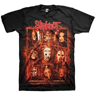 Image of Slipknot Men&#039;s Rusty Face Short Sleeve T Shirt, Black, X Large