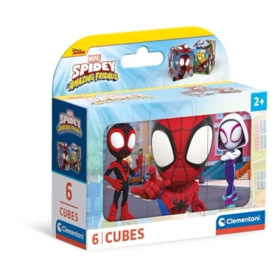Image of Clementoni Jigsaw Puzzle Marvel Spidey And His Amazing Friends 6 Pieces Cube Children 2 4 Years, Marvel, Cartoon, Gift For Boy/Girls, Kids, Made In Italy, 40661