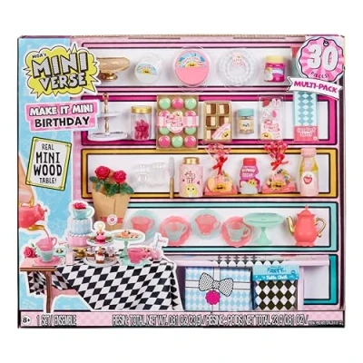 Image of MGA&#039;s Miniverse Make It Mini Birthday Multipack Collectibles, DIY, Crafts, Resin Play, Replica Items, Novelty, Party Favours, Pinata, For Collectors &amp; Kids Ages 8+, NOT EDIBLE