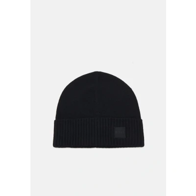 Image of BOSS Akaio HAT Unisex Beanie, Size: One Size, Black