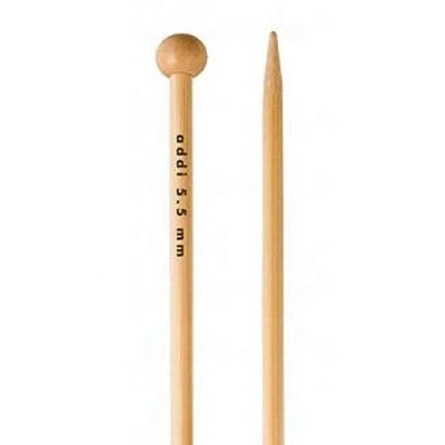 Image of addi Bamboo Single Pointed Knitting Needles 25cm (10in) 5.00mm