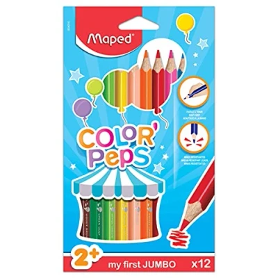 Image of Maped Color&#039;Peps My First Jumbo Colouring Pencils,Multicolor (Age 2+)