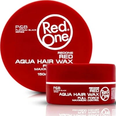 Image of Red One Hair Styling Aqua Wax 150ml Edge Control Gel Ultra Hold Strawberry Scent Men &amp; Women Maximum
