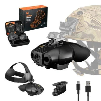 Image of Nightfox Swift 2 Night Vision Goggles Head Mounted 1x Magnification 1080P HD USB Rechargeable Digital Infrared Binoculars NVG