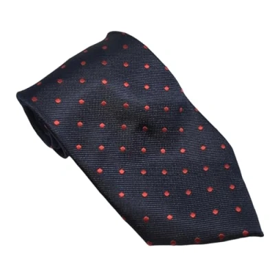 Image of Equetech Junior Polka Dot Showing Riding Tie (Navy/Red)