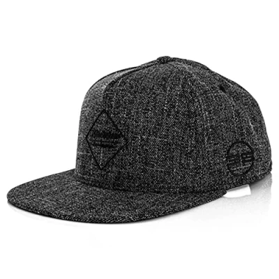 Image of Blackskies Apollon Snapback Cap Black Grey White Umbrella Mens Baseball Premium Hat Wool
